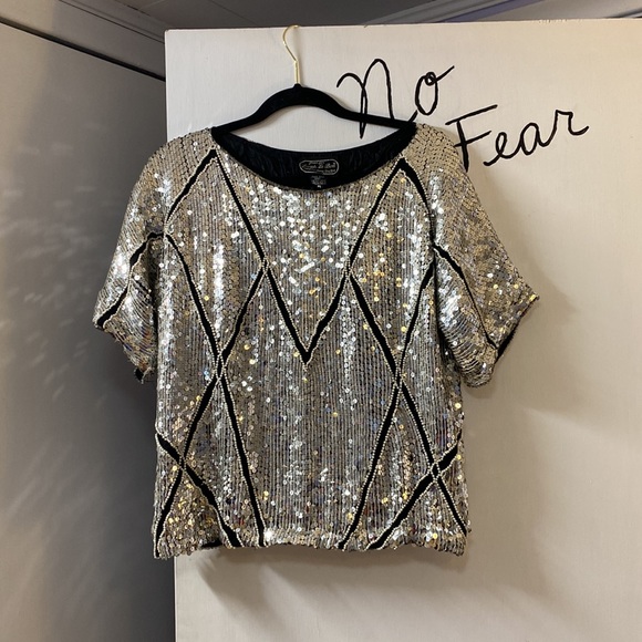 Joseph Le Bon Sequin Top Vintage STUNNING - Picture 10 of 11